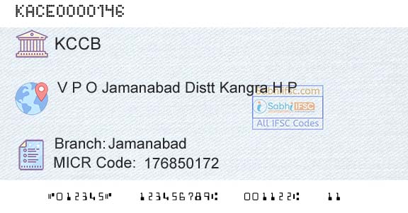 The Kangra Central Cooperative Bank Limited JamanabadBranch 