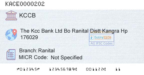 The Kangra Central Cooperative Bank Limited RanitalBranch 