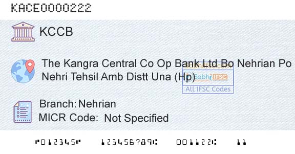 The Kangra Central Cooperative Bank Limited NehrianBranch 