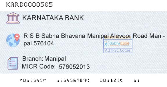 Karnataka Bank Limited ManipalBranch 