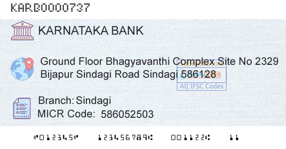 Karnataka Bank Limited SindagiBranch 