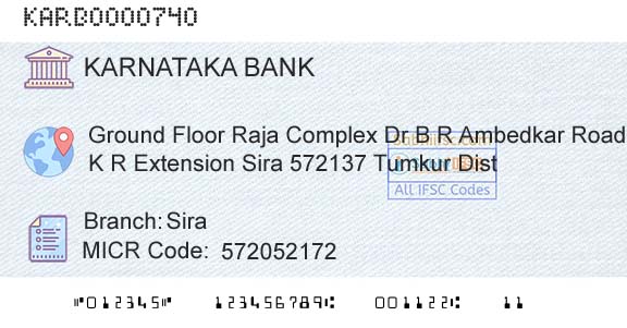 Karnataka Bank Limited SiraBranch 