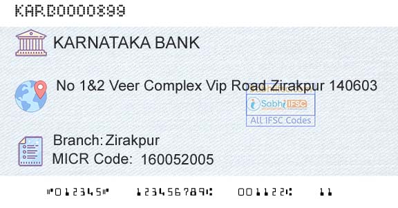 Karnataka Bank Limited ZirakpurBranch 