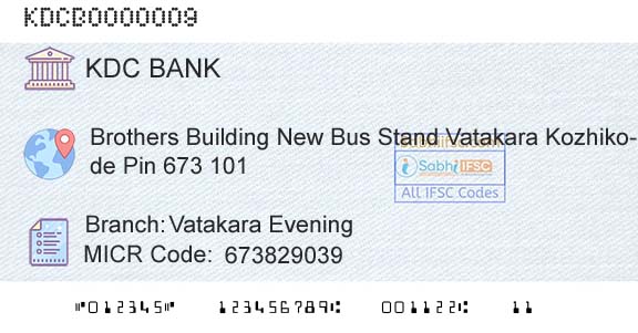 Kozhikode District Cooperatiave Bank Ltd Vatakara EveningBranch 