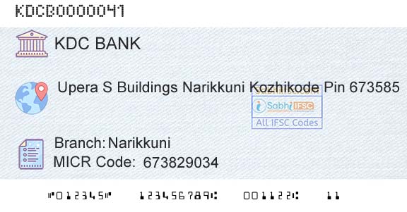 Kozhikode District Cooperatiave Bank Ltd NarikkuniBranch 