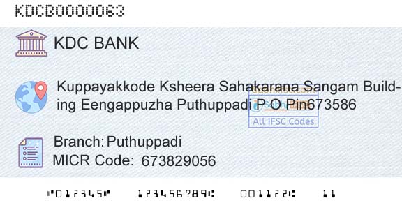 Kozhikode District Cooperatiave Bank Ltd PuthuppadiBranch 
