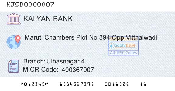 Kalyan Janata Sahakari Bank Ulhasnagar 4Branch 