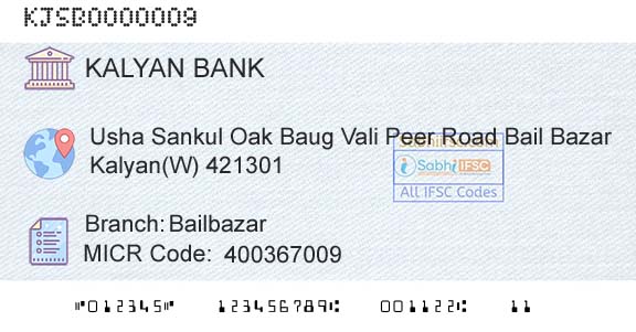 Kalyan Janata Sahakari Bank BailbazarBranch 