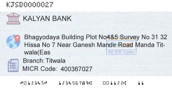 Kalyan Janata Sahakari Bank TitwalaBranch 