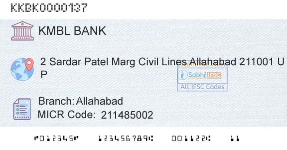 Kotak Mahindra Bank Limited AllahabadBranch 