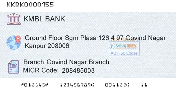 Kotak Mahindra Bank Limited Govind Nagar BranchBranch 