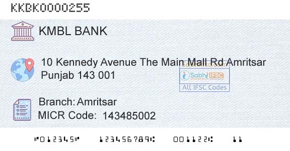 Kotak Mahindra Bank Limited AmritsarBranch 