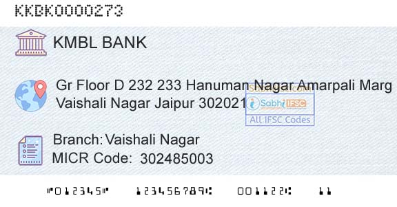 Kotak Mahindra Bank Limited Vaishali NagarBranch 