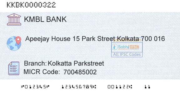 Kotak Mahindra Bank Limited Kolkatta ParkstreetBranch 