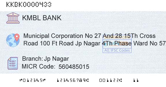 Kotak Mahindra Bank Limited Jp NagarBranch 