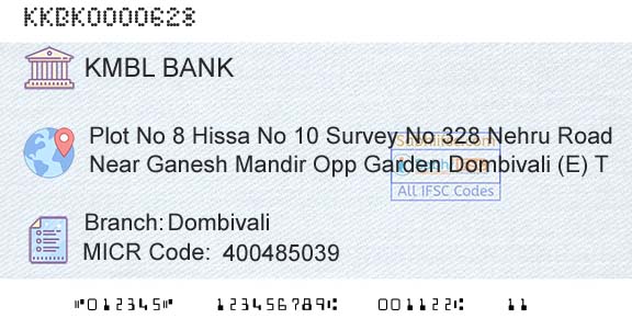 Kotak Mahindra Bank Limited DombivaliBranch 