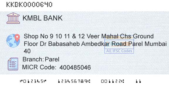 Kotak Mahindra Bank Limited ParelBranch 