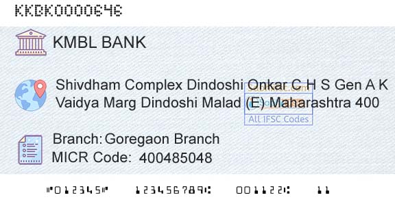 Kotak Mahindra Bank Limited Goregaon BranchBranch 