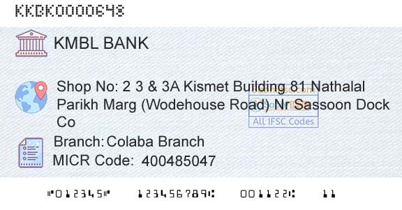 Kotak Mahindra Bank Limited Colaba BranchBranch 