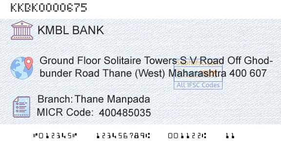 Kotak Mahindra Bank Limited Thane ManpadaBranch 