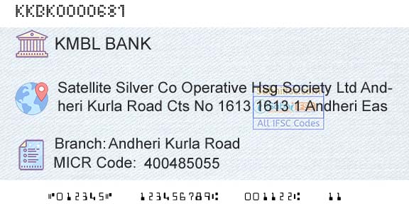 Kotak Mahindra Bank Limited Andheri Kurla RoadBranch 