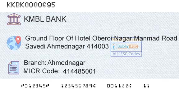 Kotak Mahindra Bank Limited AhmednagarBranch 