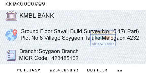 Kotak Mahindra Bank Limited Soygaon BranchBranch 