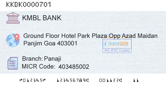 Kotak Mahindra Bank Limited PanajiBranch 