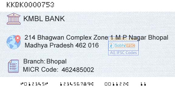 Kotak Mahindra Bank Limited BhopalBranch 