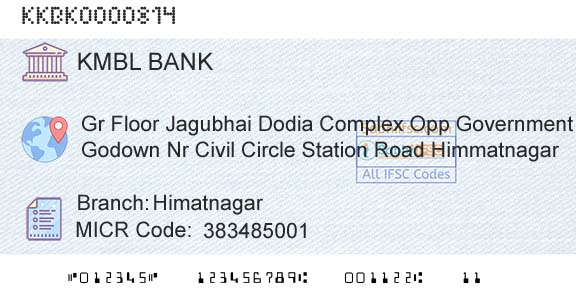 Kotak Mahindra Bank Limited HimatnagarBranch 