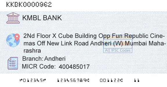 Kotak Mahindra Bank Limited AndheriBranch 