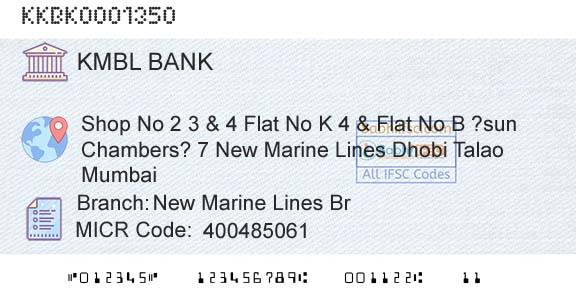 Kotak Mahindra Bank Limited New Marine Lines BrBranch 