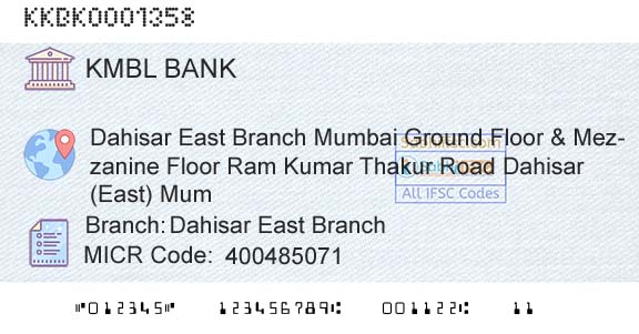 Kotak Mahindra Bank Limited Dahisar East BranchBranch 