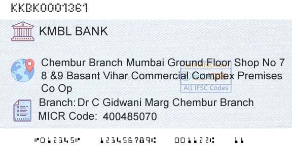 Kotak Mahindra Bank Limited Dr C Gidwani Marg Chembur BranchBranch 