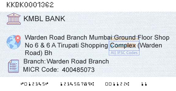 Kotak Mahindra Bank Limited Warden Road BranchBranch 