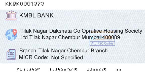 Kotak Mahindra Bank Limited Tilak Nagar Chembur BranchBranch 