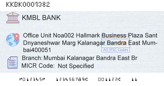 Kotak Mahindra Bank Limited Mumbai Kalanagar Bandra East BrBranch 