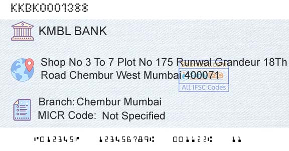 Kotak Mahindra Bank Limited Chembur MumbaiBranch 