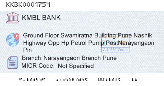 Kotak Mahindra Bank Limited Narayangaon Branch PuneBranch 