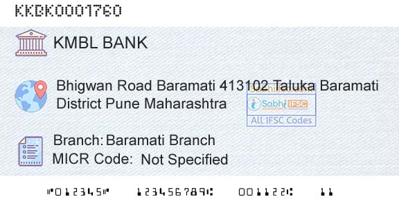 Kotak Mahindra Bank Limited Baramati BranchBranch 
