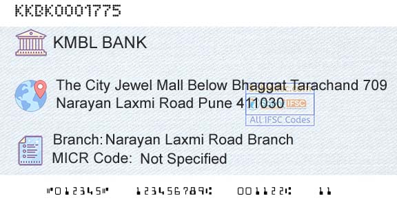 Kotak Mahindra Bank Limited Narayan Laxmi Road BranchBranch 