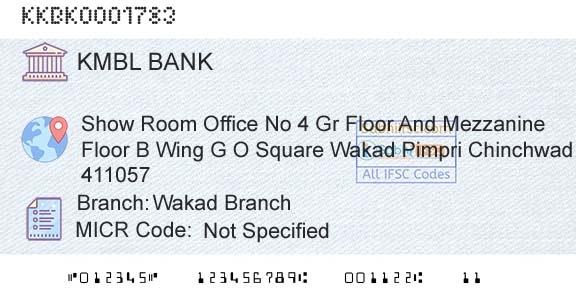 Kotak Mahindra Bank Limited Wakad BranchBranch 