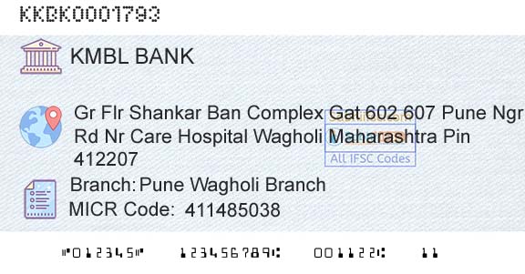 Kotak Mahindra Bank Limited Pune Wagholi BranchBranch 
