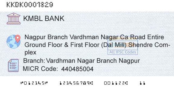 Kotak Mahindra Bank Limited Vardhman Nagar Branch NagpurBranch 