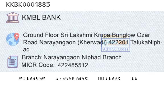 Kotak Mahindra Bank Limited Narayangaon Niphad BranchBranch 