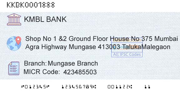 Kotak Mahindra Bank Limited Mungase BranchBranch 