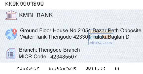 Kotak Mahindra Bank Limited Thengode BranchBranch 