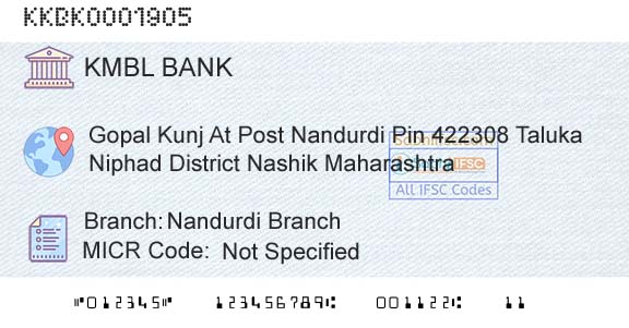 Kotak Mahindra Bank Limited Nandurdi BranchBranch 
