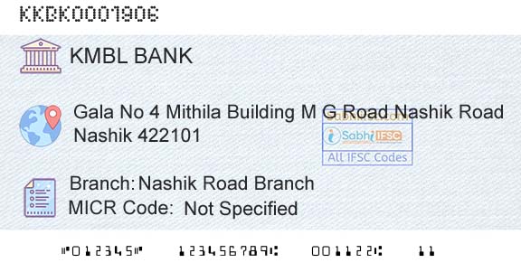 Kotak Mahindra Bank Limited Nashik Road BranchBranch 