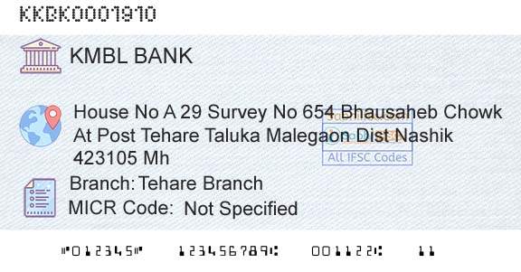 Kotak Mahindra Bank Limited Tehare BranchBranch 